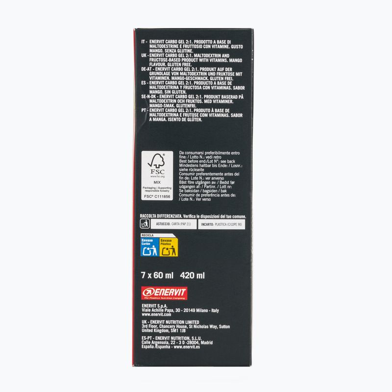 Súprava energetických gélov Enervit Carbo Gel C2:1Pro 7 pcs x 60 ml mango 4