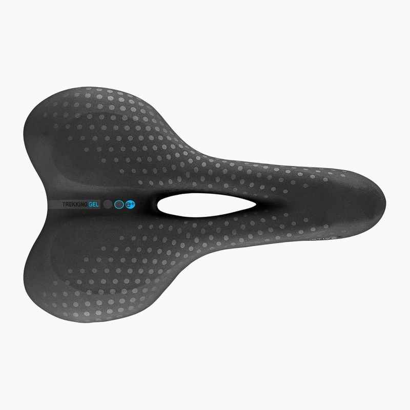 Cyklistické sedlo SAN MARCO Trekking Gél Open Small 30-60 ° black
