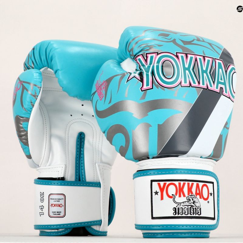 Modré boxerské rukavice YOKKAO 9'S BYGL-9-5 8