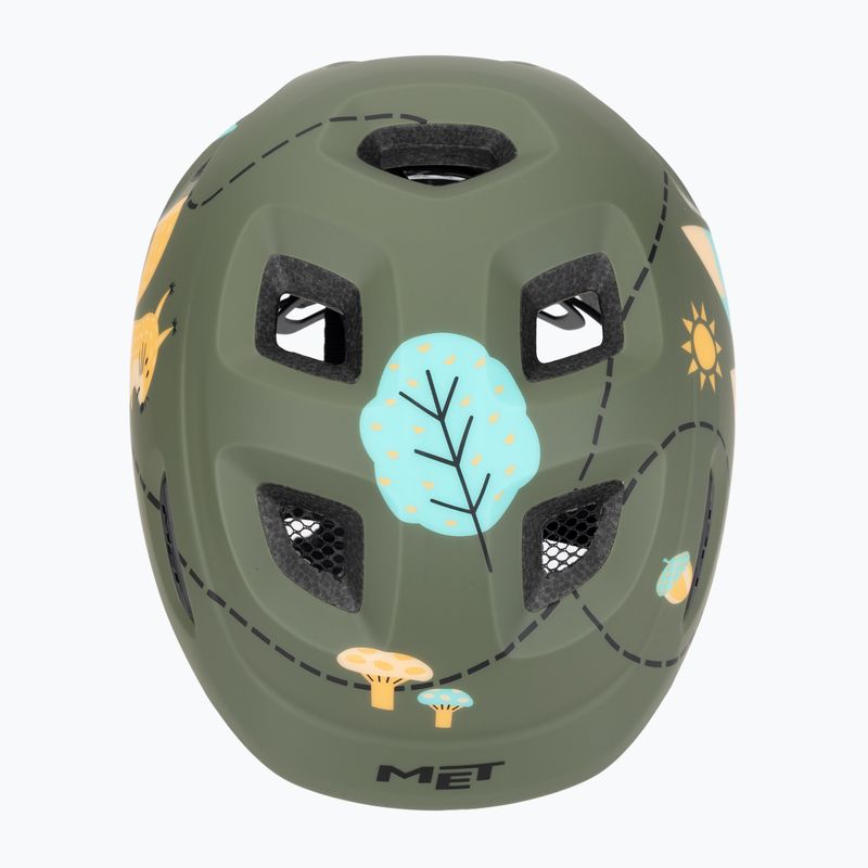 Detská cyklistická prilba MET Hooray green forest glossy 6