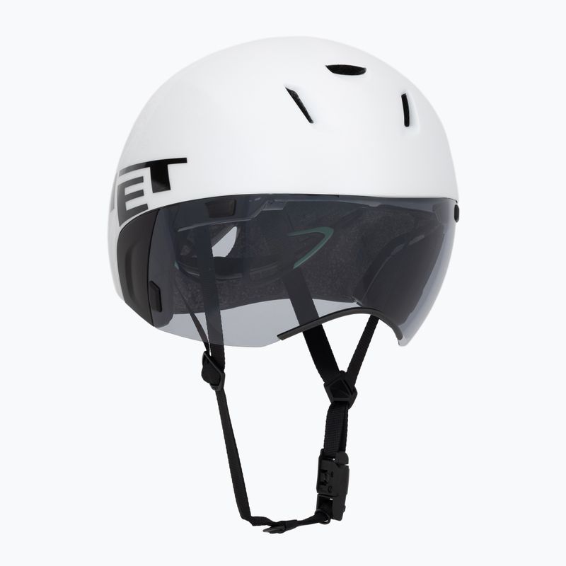 Cyklistická prilba MET Codatronica white/silver matte glossy