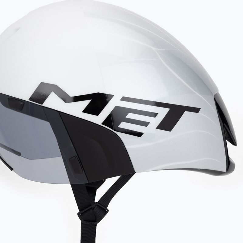 Cyklistická prilba MET Codatronica white/silver matte glossy 7