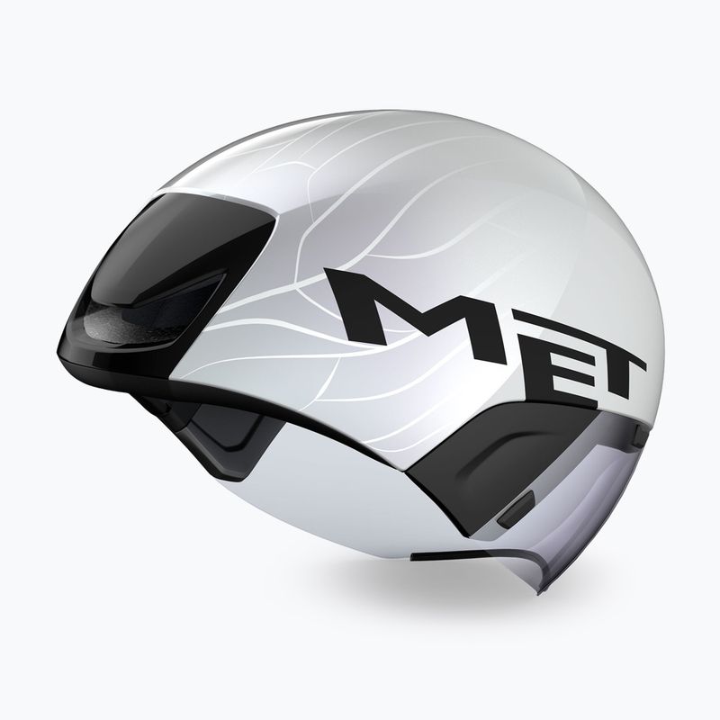 Cyklistická prilba MET Codatronica white/silver matte glossy 2