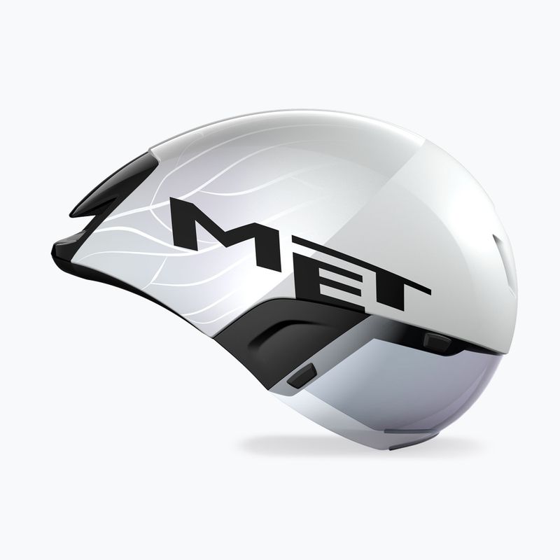 Cyklistická prilba MET Codatronica white/silver matte glossy 3