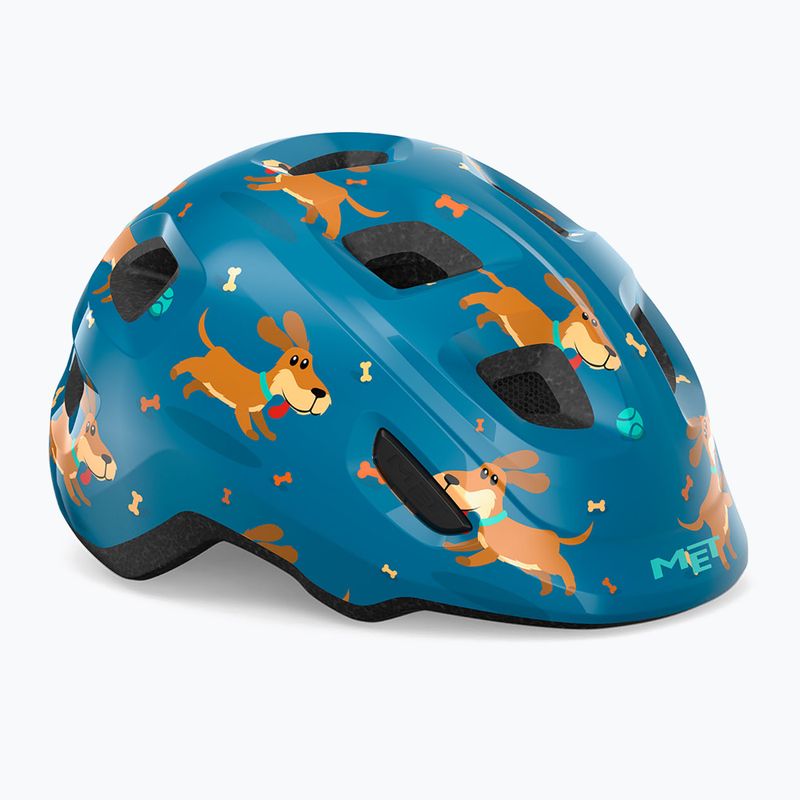 Detská cyklistická prilba MET Hooray modrá teckel lesklá 6
