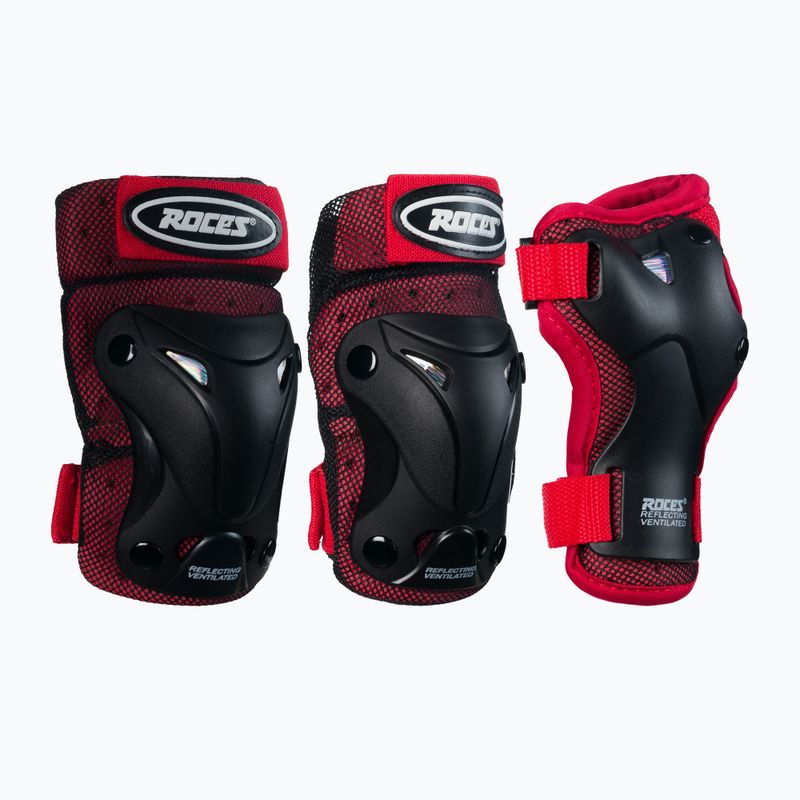 Roces Ventilated 3 Pack 2 detská sada podložiek čierna/červená 31352