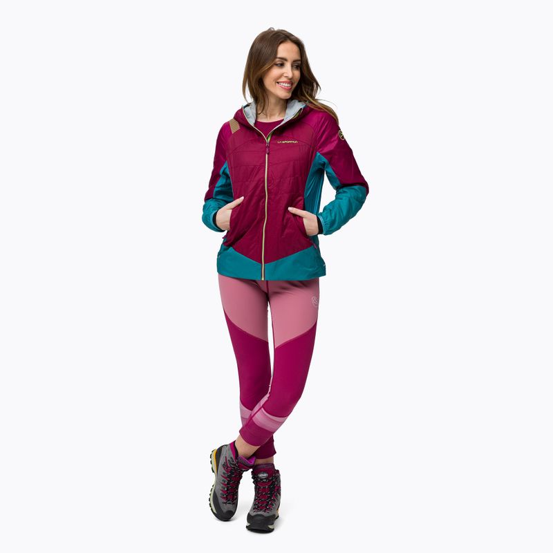 La Sportiva Cross Primaloft dámska hybridná bunda burgundy-blue Q36502624 2