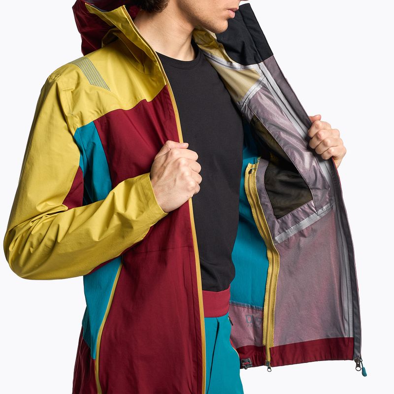 Pánska membránová bunda do dažďa La Sportiva Crizzle EVO Shell červená/žltá L75320723 5