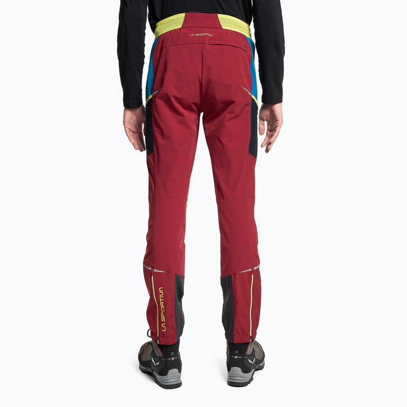 La Sportiva pánske trekingové nohavice Ikarus sangria/electric blue 2
