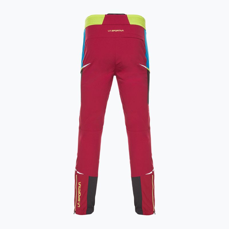 La Sportiva pánske trekingové nohavice Ikarus sangria/electric blue 6