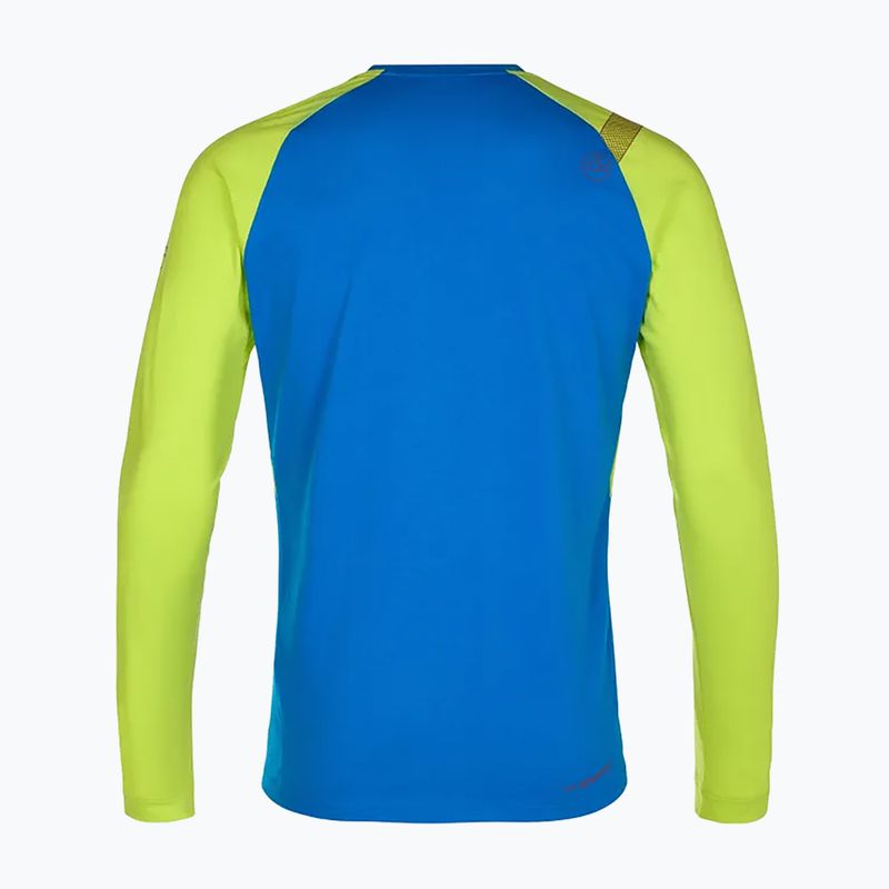 Pánske lezecké tričko La Sportiva Stripe Cube Long Climbing Longsleeve electric blue/lime punch 2