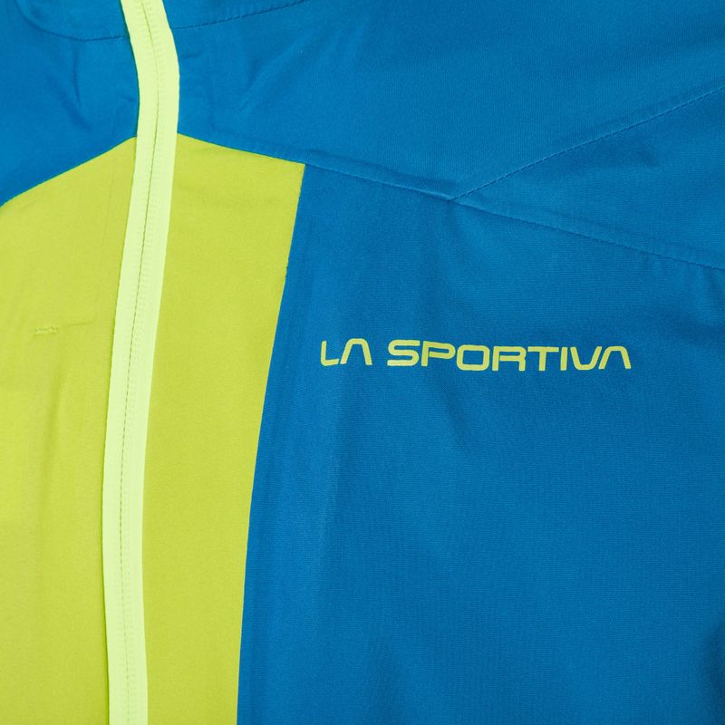 Pánska membránová bunda do dažďa La Sportiva Crizzle EVO Shell lime punch/electric blue 3