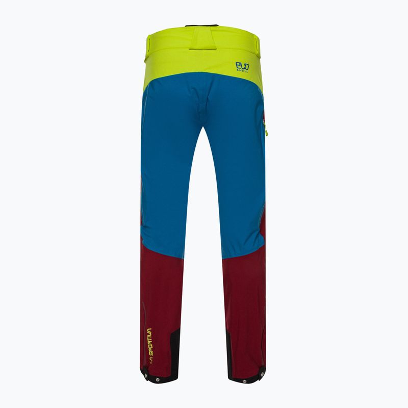 Pánske turistické nohavice La Sportiva Crizzle EVO Shell sangria/electric blue s membránou 2
