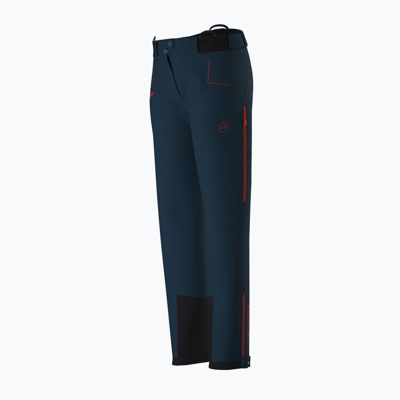 Dámske turistické nohavice La Sportiva Crizzle EVO Shell storm blue/cherry tomato s membránou 5