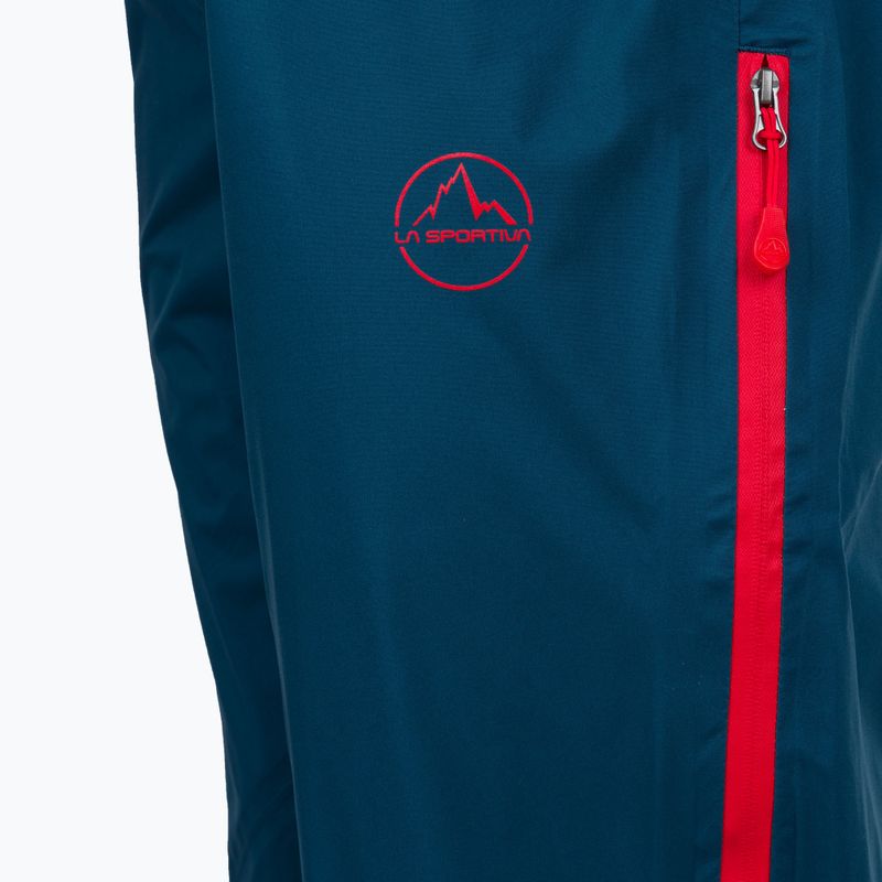 Dámske turistické nohavice La Sportiva Crizzle EVO Shell storm blue/cherry tomato s membránou 3