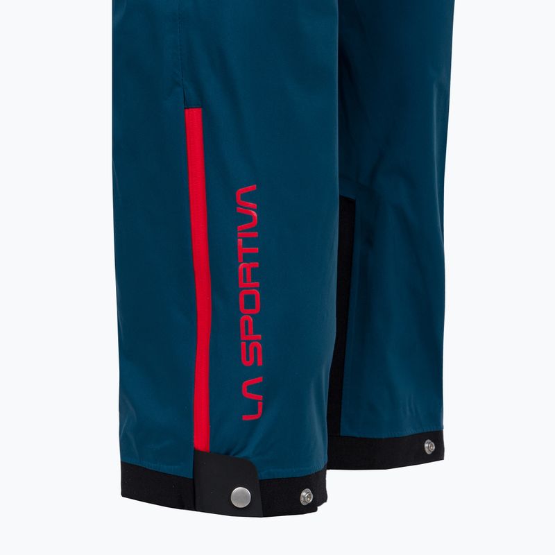 Dámske turistické nohavice La Sportiva Crizzle EVO Shell storm blue/cherry tomato s membránou 4