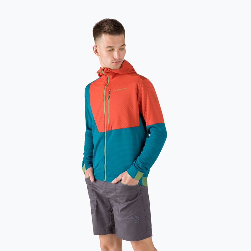 Pánska trekingová mikina La Sportiva Mood Hoody blue-orange N71623313