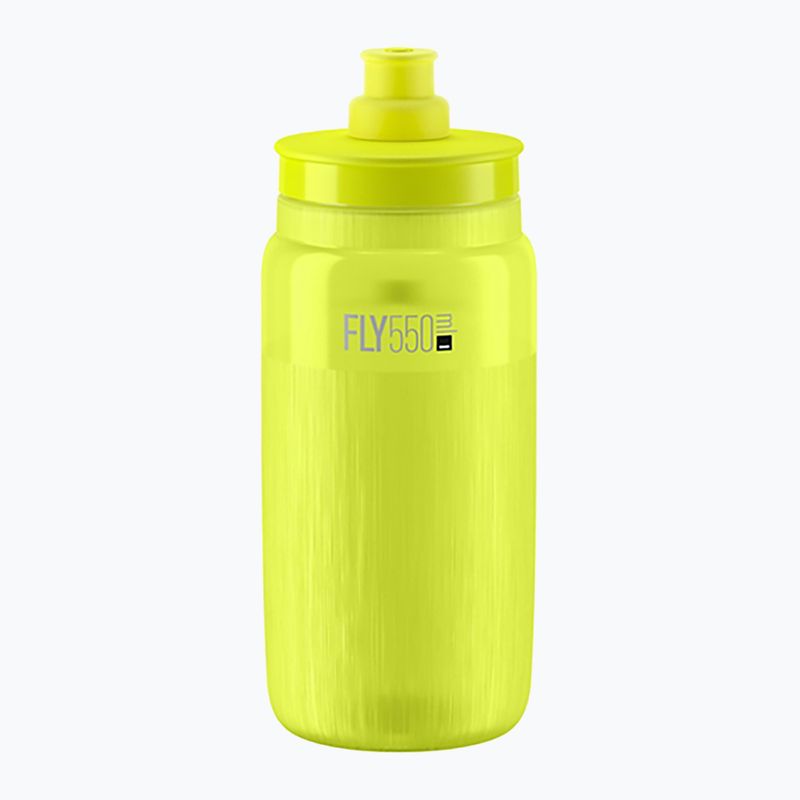 Cyklistická fľaša Elite FLY Tex 550 ml yellow fluo/grey logo