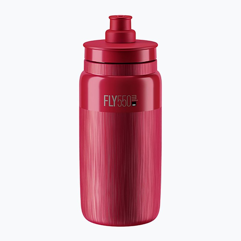 Cyklistická fľaša Elite FLY Tex 550 ml amaranth/grey logo