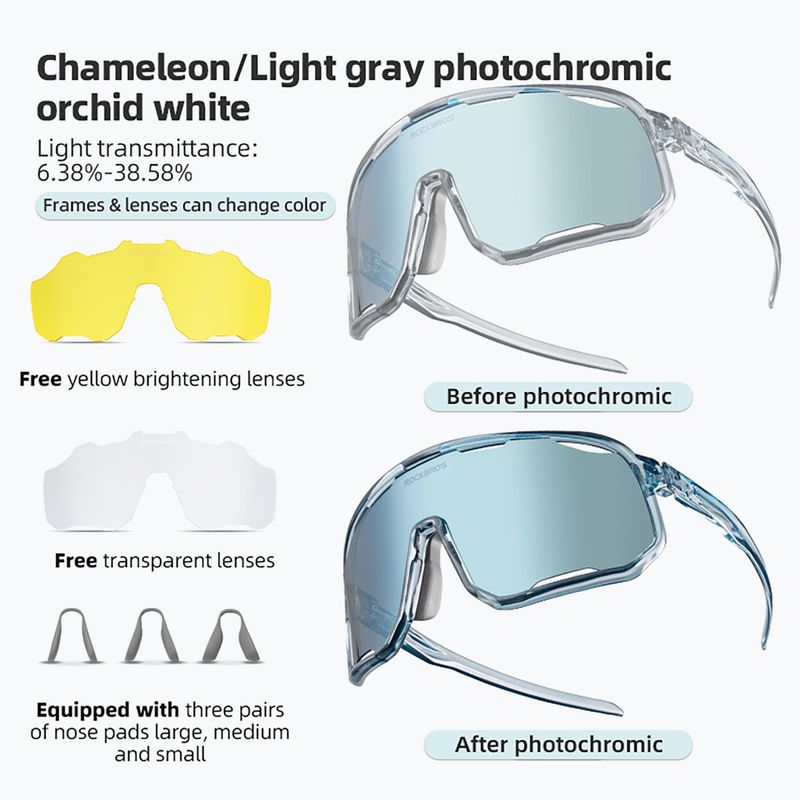 Slnečné okuliare Rockbros 14210010 Photochromic transparent/light blue/yellow/clear 2