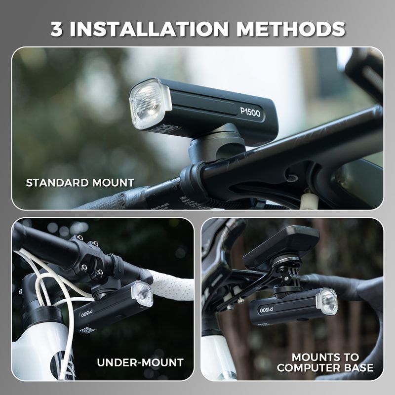 Predné svetlo na bicykel Rockbros 2410008003 Bike Front Light 1500 Lumen black 5
