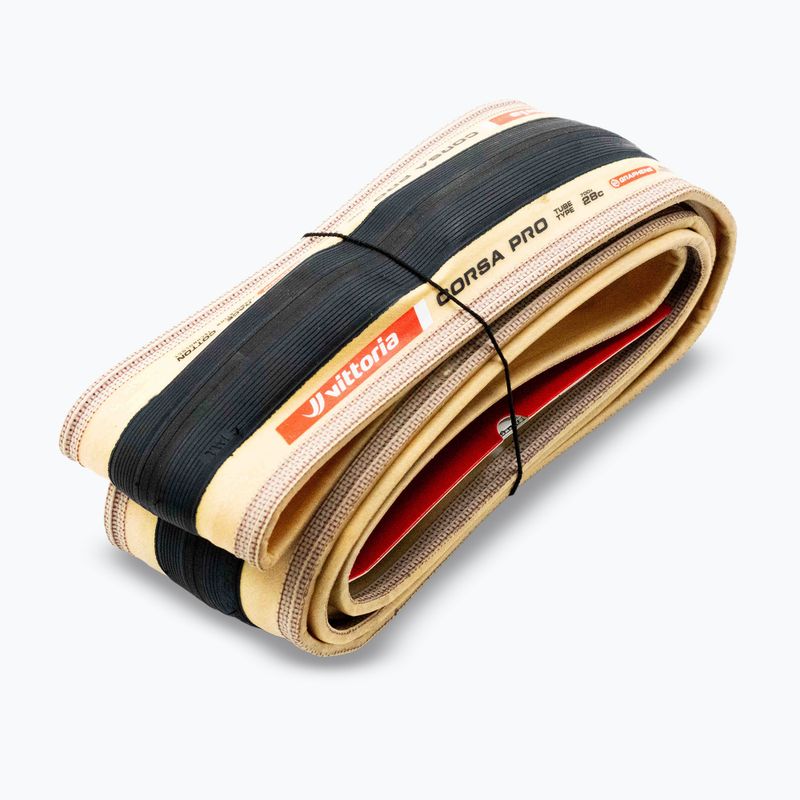Cyklistický plášť Vittoria Corsa Pro G2.0 700 x 28C black/beige 5