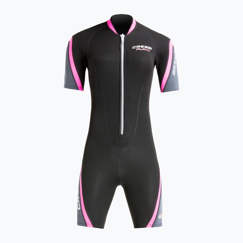 Pánska plavecká neoprénová kombinéza Cressi Playa Shorty 2.5 mm black/pink