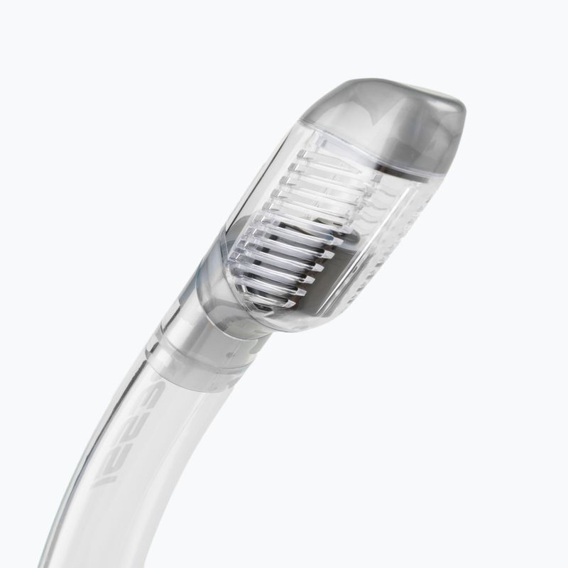 Cressi Dry číry strieborný šnorchel ES259 2