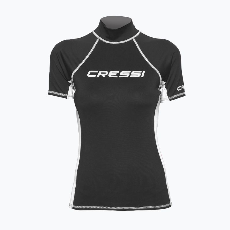 Dámske plavecké tričko Cressi Rash Guard S/SL black/white LW476853