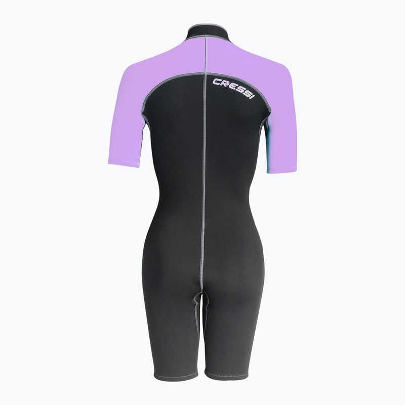 Dámsky neoprén Cressi Lido Shorty 2 mm black/lilac 2
