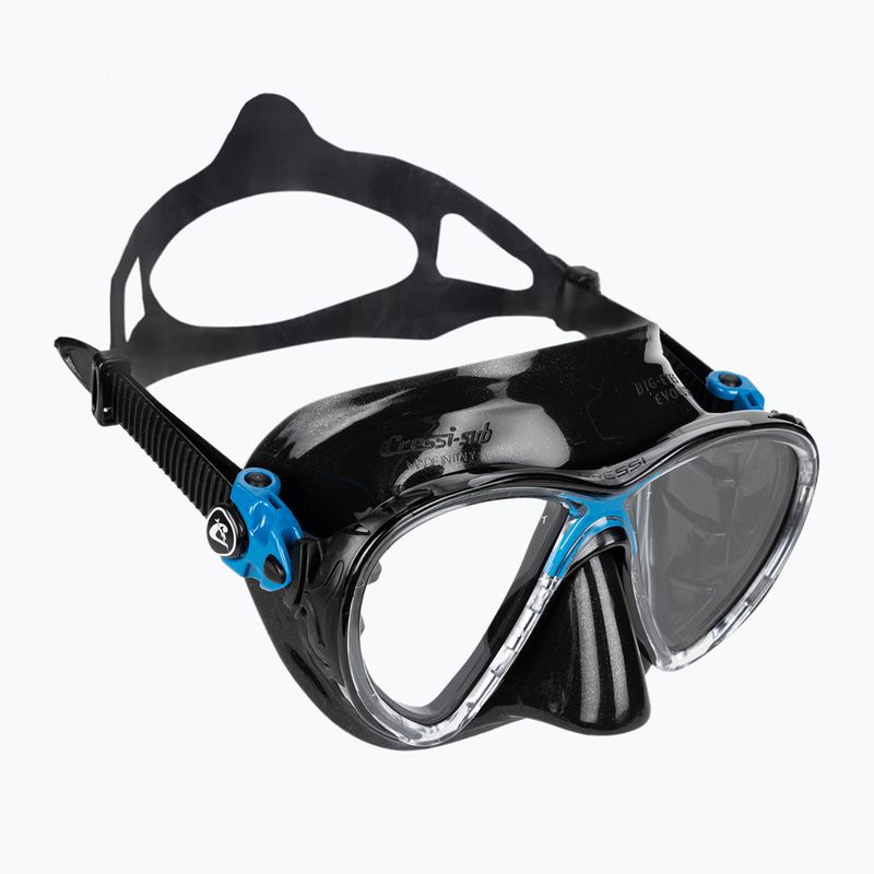 Potápačský set Cressi Big Eyes Evolution + Alpha Ultra Dry black/blue 2