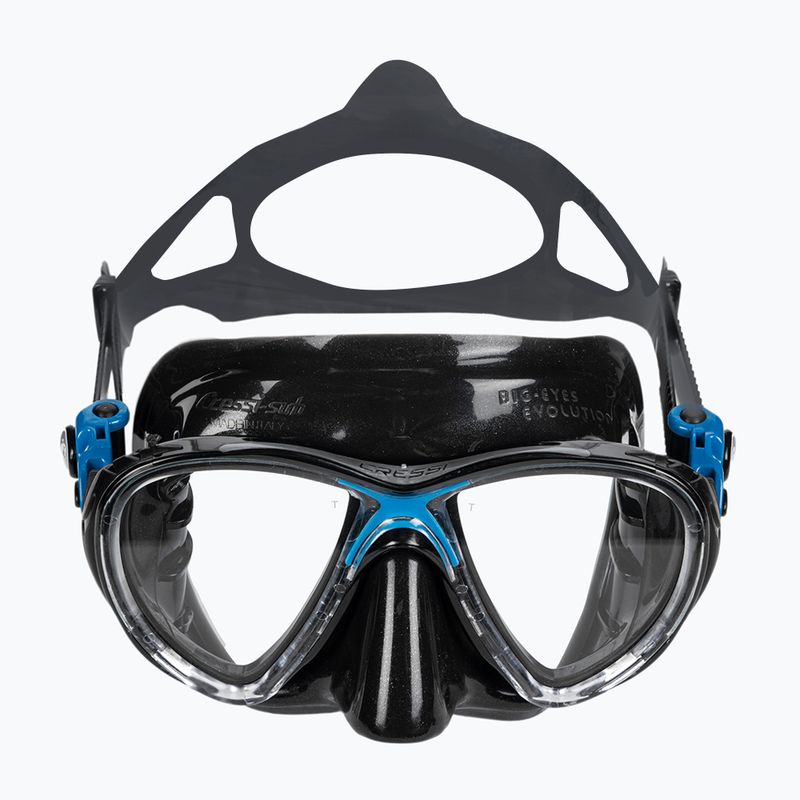 Potápačský set Cressi Big Eyes Evolution + Alpha Ultra Dry black/blue 4