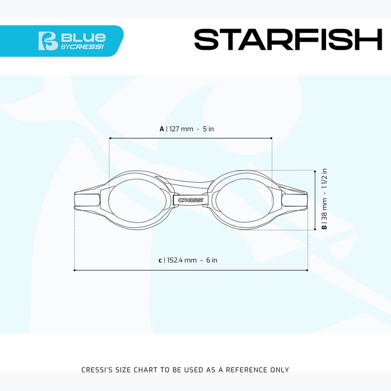 Detské plavecké okuliare Cressi Starfish red/azure 8