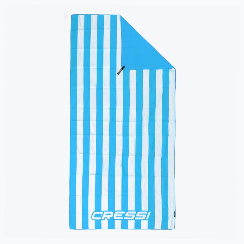 Cressi Stripe Beach rýchloschnúci uterák modrý XVA871