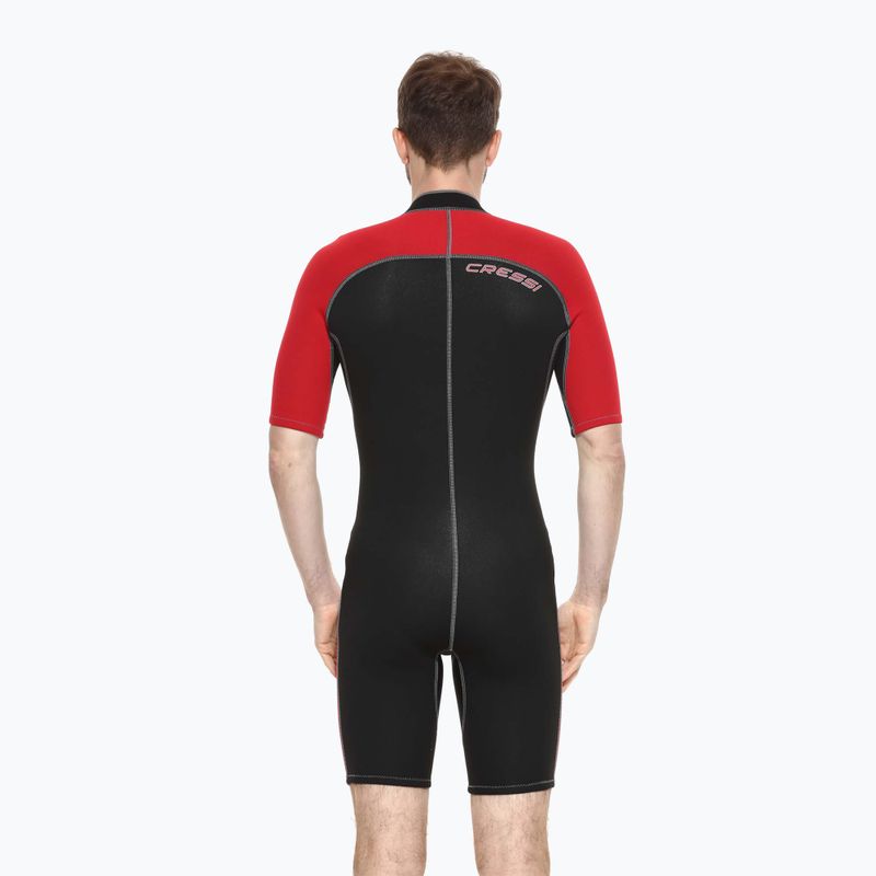 Pánsky neoprénový oblek Cressi Lido Shorty 2 mm black/red 2