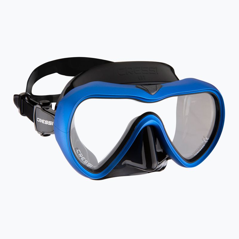 Potápačská maska Cressi A1 Anti Fog čierna/modrá