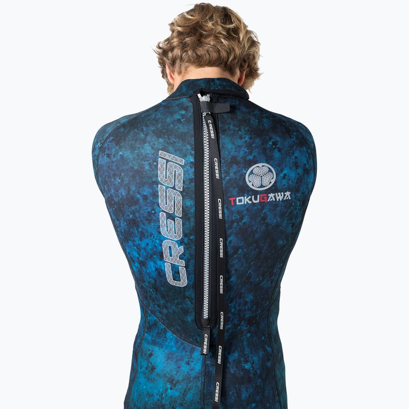 Pánsky plavecký neoprén Cressi Tokugawa Monopiece 3 mm camo blue 12