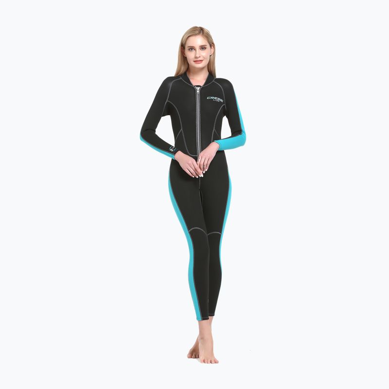 Dámsky neoprén Cressi Lido Monopiece 2 mm black/aquamarine 3