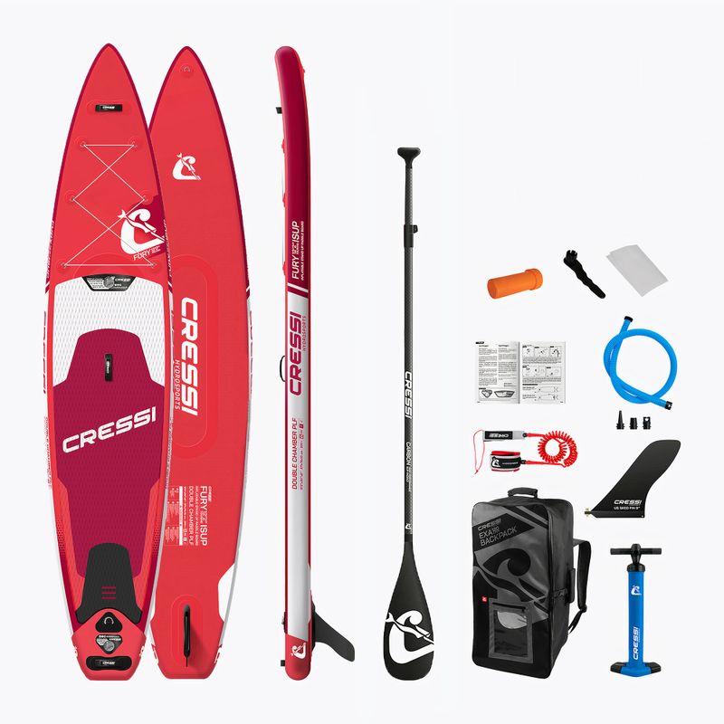 SUP doska Cressi Fury Touring DC iSUP červená NA051280