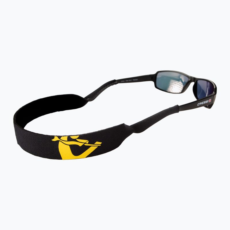 Cressi Neo Retainer pásik na okuliare čierny/žltý 4