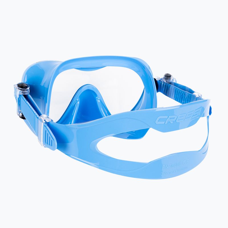 Potápačský set Cressi F1 + Supernova Dry modrý kov 4