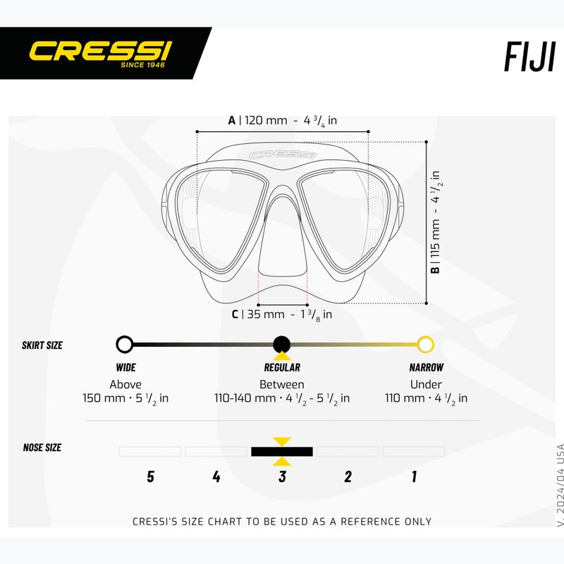 Potápačská maska Cressi Fiji black/blue 6