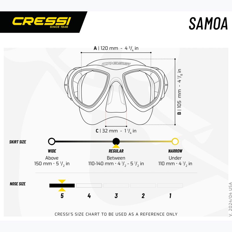 Potápačská maska Cressi Samoa clear/aquamarine 6
