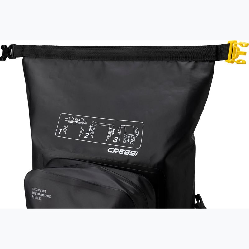 Cressi Venom Dry Batoh 30 l čierna/žltá 6