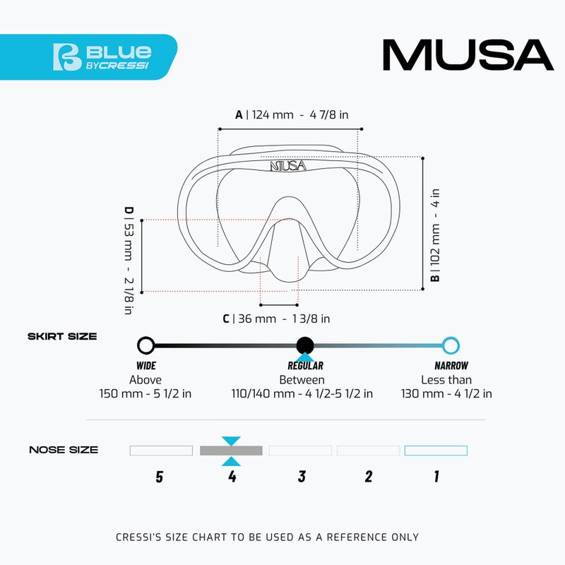 Potápačská maska Cressi Musa black 5