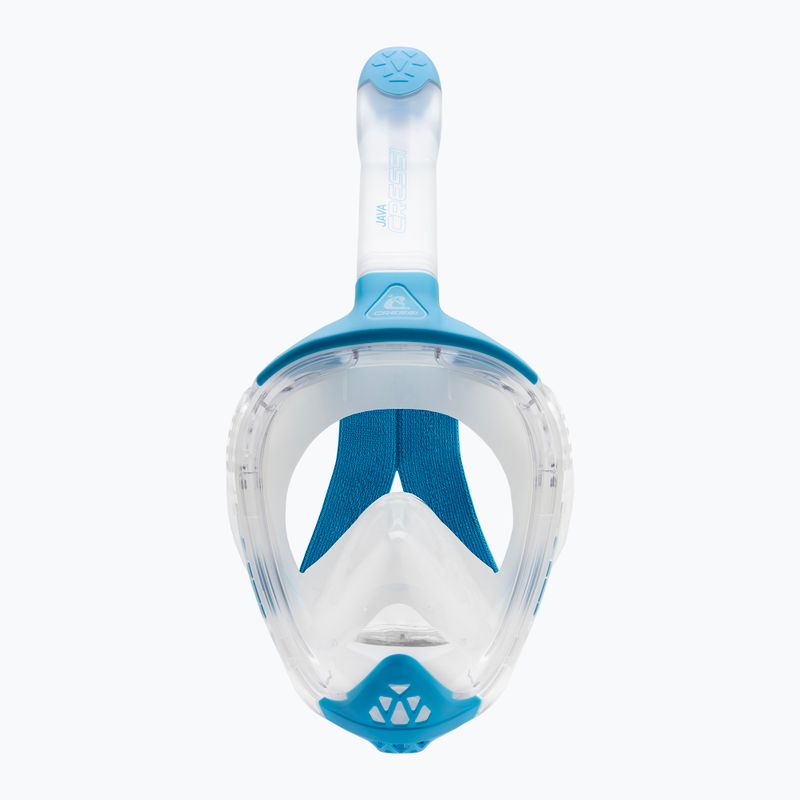 Celotvárová maska na šnorchlovanie Cressi Java Full Face clear/blue 3