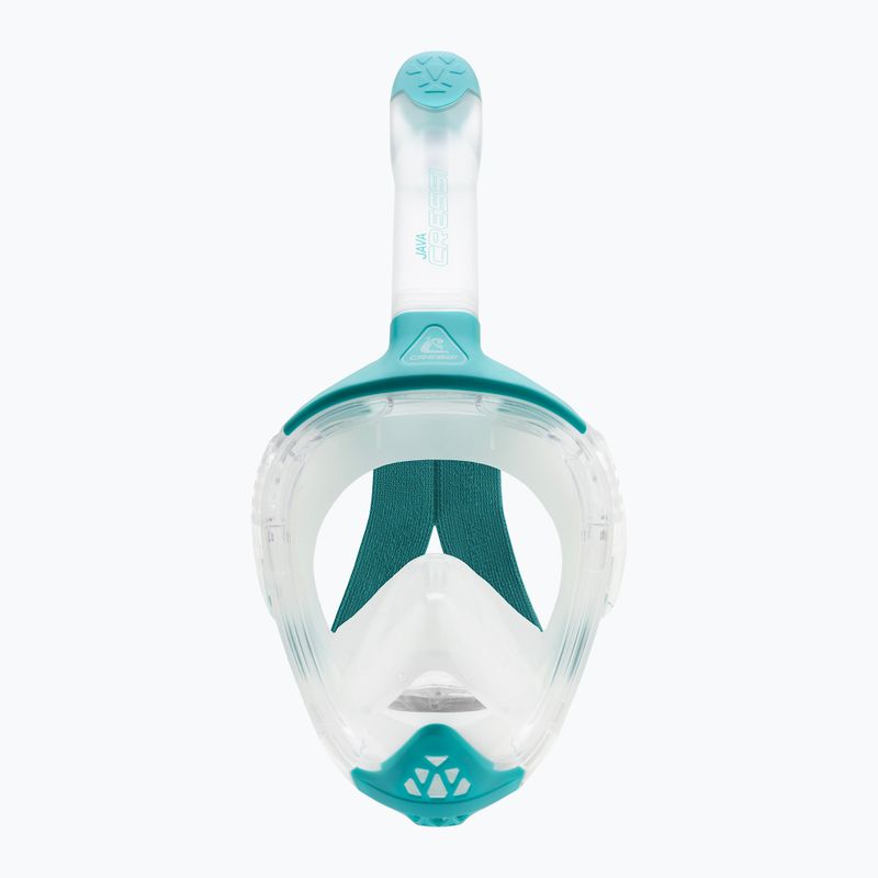 Celotvárová maska na šnorchlovanie Cressi Java Full Face clear/aquamarine 3