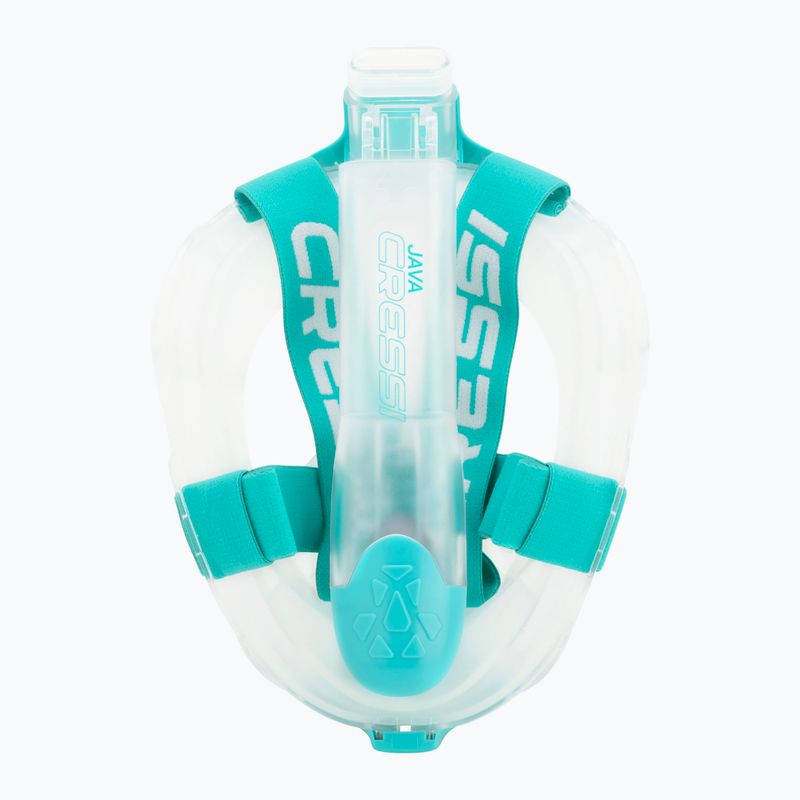 Celotvárová maska na šnorchlovanie Cressi Java Full Face clear/aquamarine 6