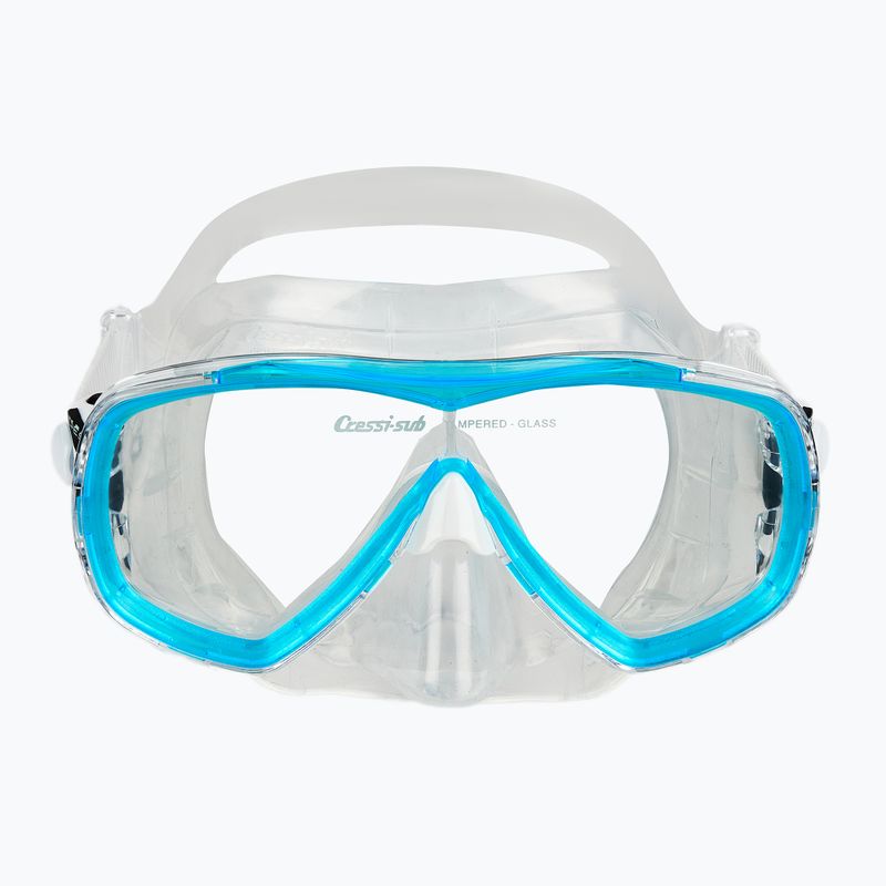 Potápačská súprava Cressi Estrella + Seal Dry clear/aquamarine 4