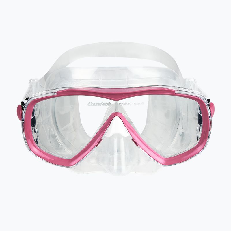 Potápačská súprava Cressi Estrella + Seal Dry clear/pink 4
